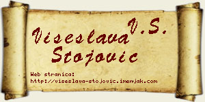 Višeslava Stojović vizit kartica